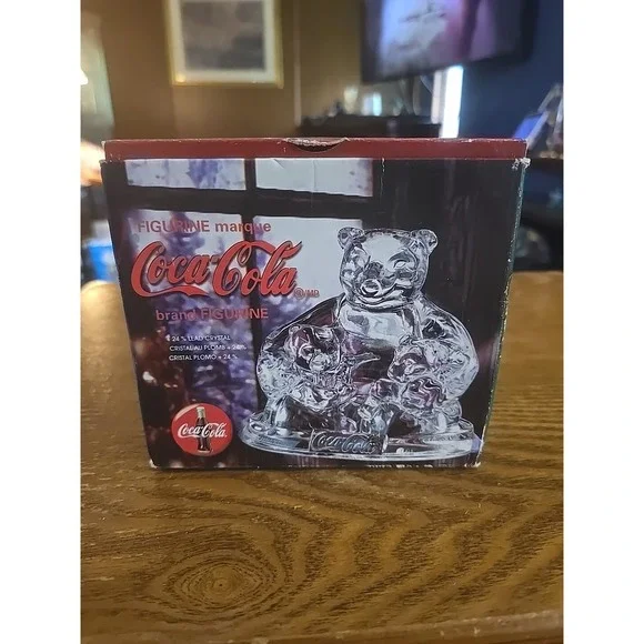 Vintage Coca Cola Polar Bear Clear Glass Figurine France 24% Lead Crystal 1999 - Picture 4 of 5